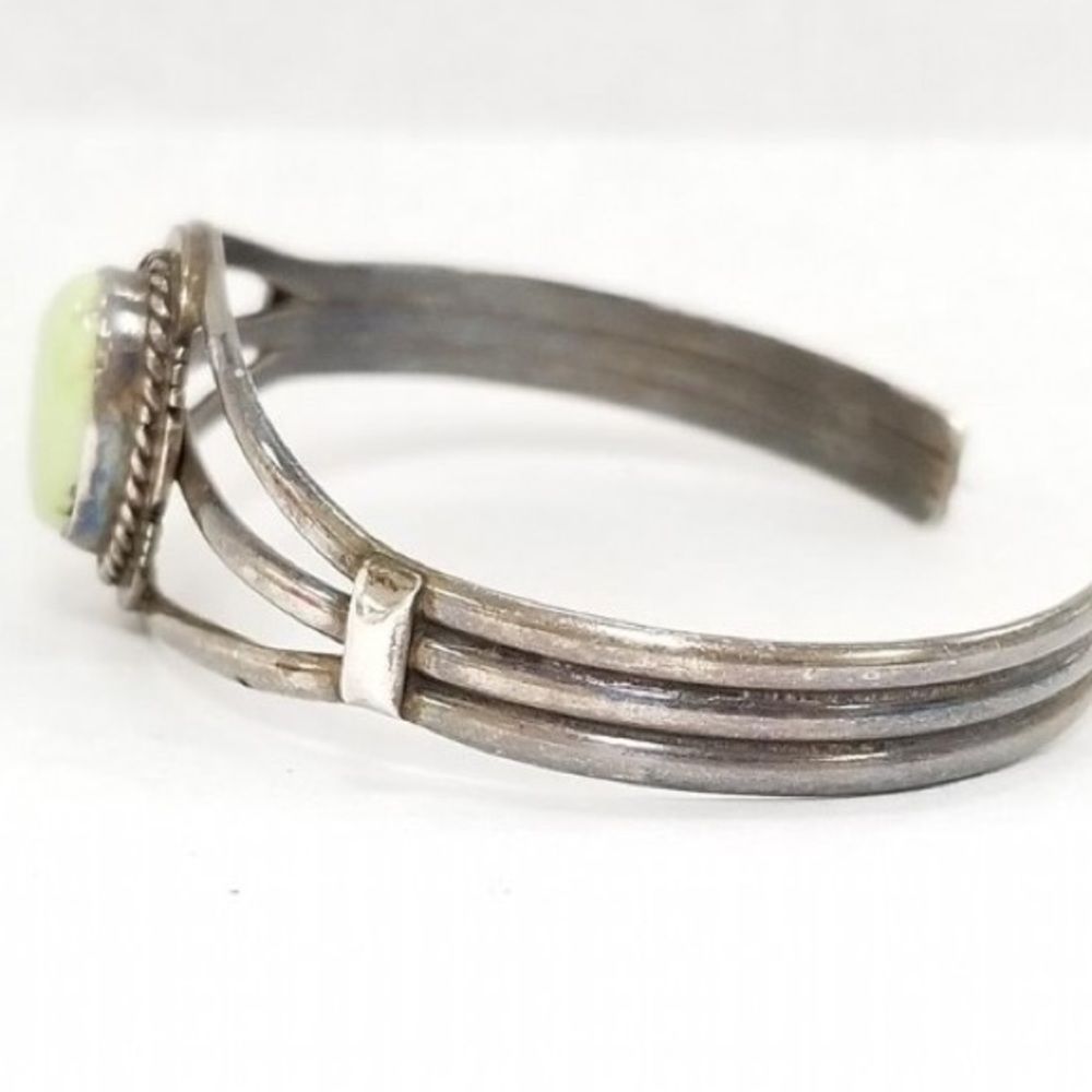 MP Southwestern Lime Green Stone in Sterling Cuff Bracelet